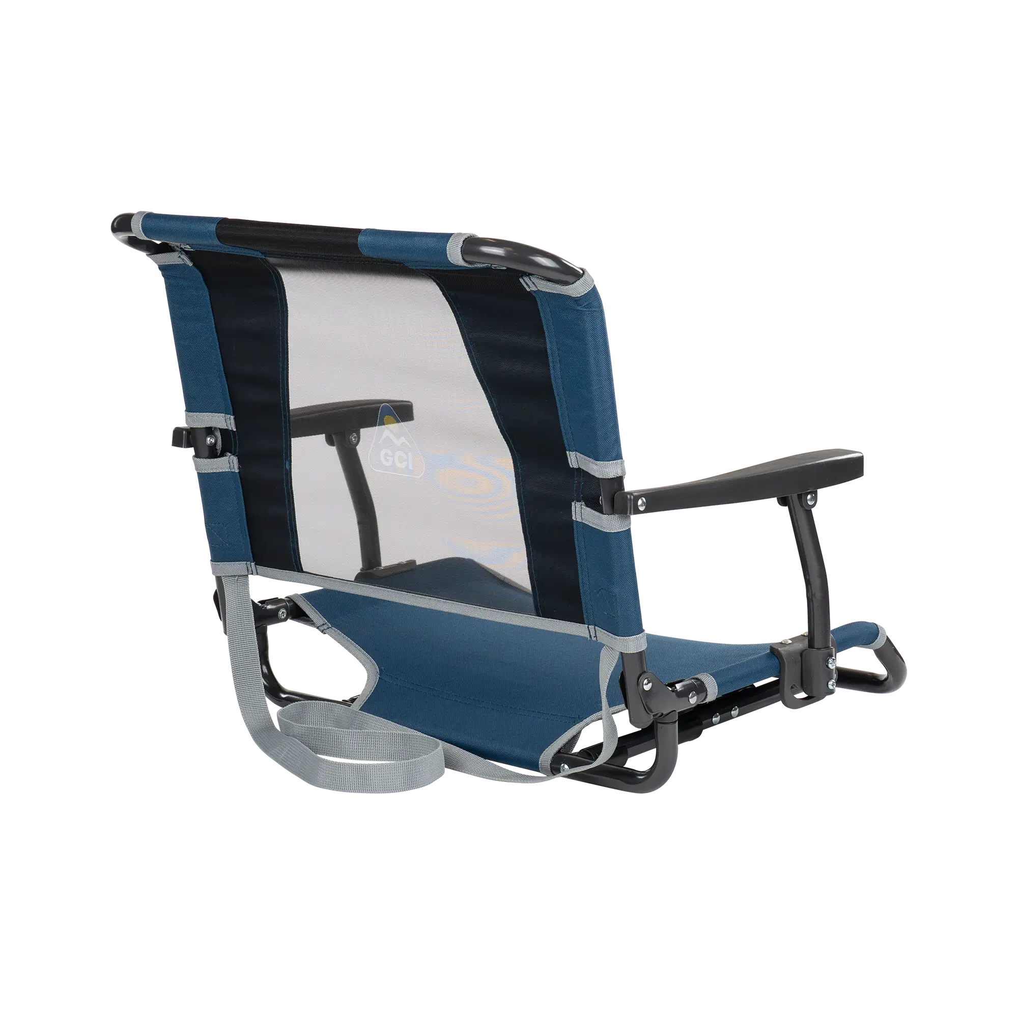 Ultra-Lightweight Big Comfort Stadium Chair with Armrests - Choice 465 - Bleacher-Friendly Stadium Chair with Back Support Detail