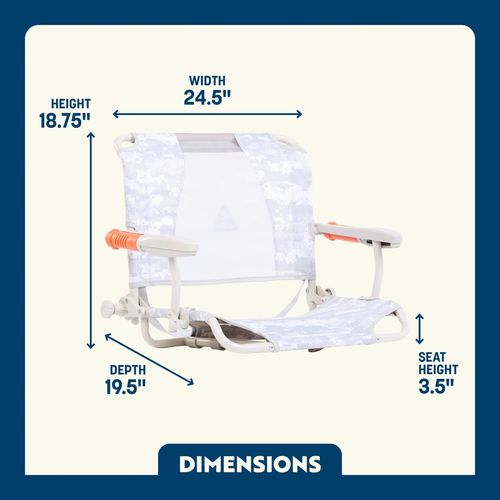 Heavy-Duty Freestyle Stadium Rock-Cliner - Choice 540 - Freestyle Rocker Portable Outdoor Folding Chair Detail