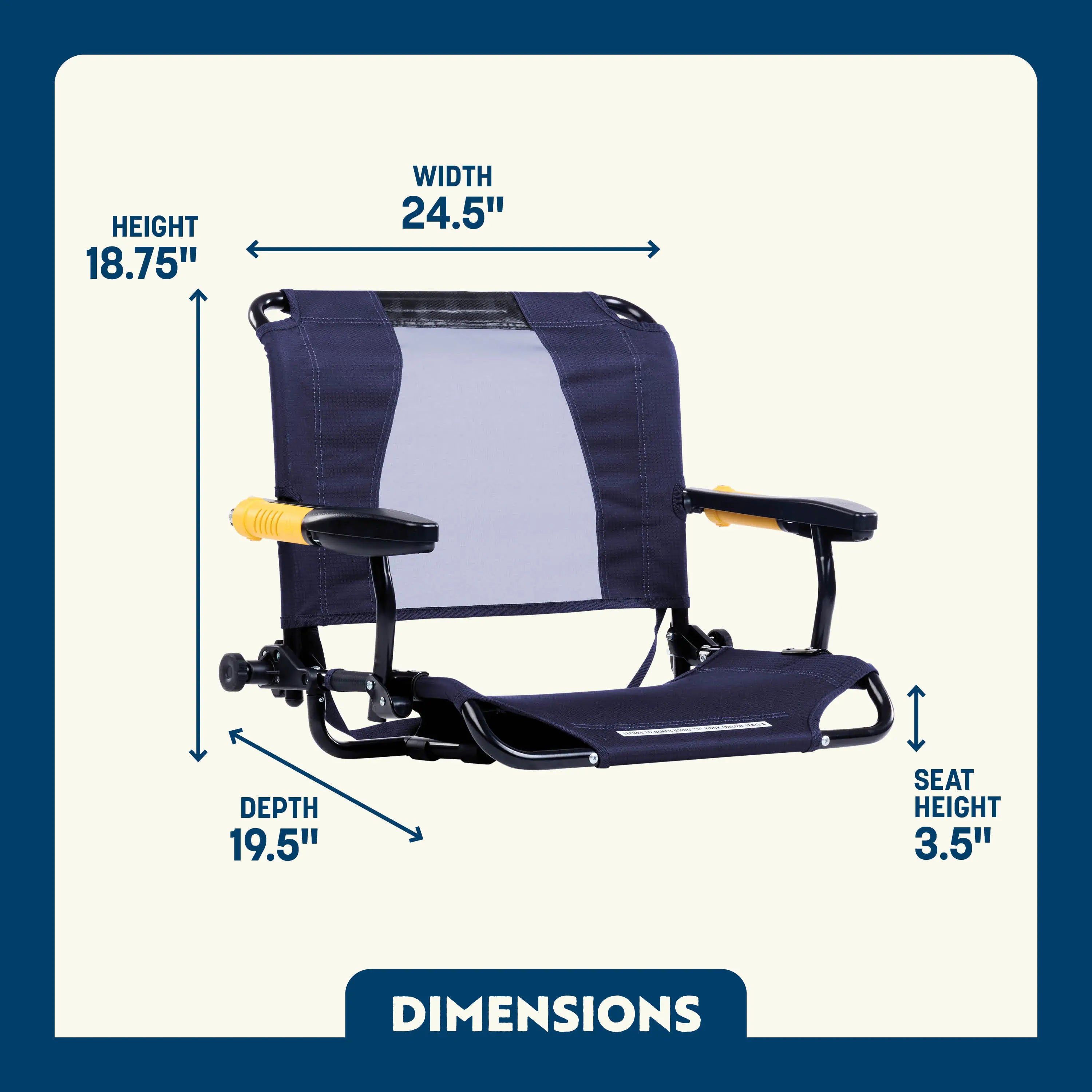 Heavy-Duty Freestyle Stadium Rock-Cliner - Choice 540 - Freestyle Rocker Portable Outdoor Folding Chair Detail