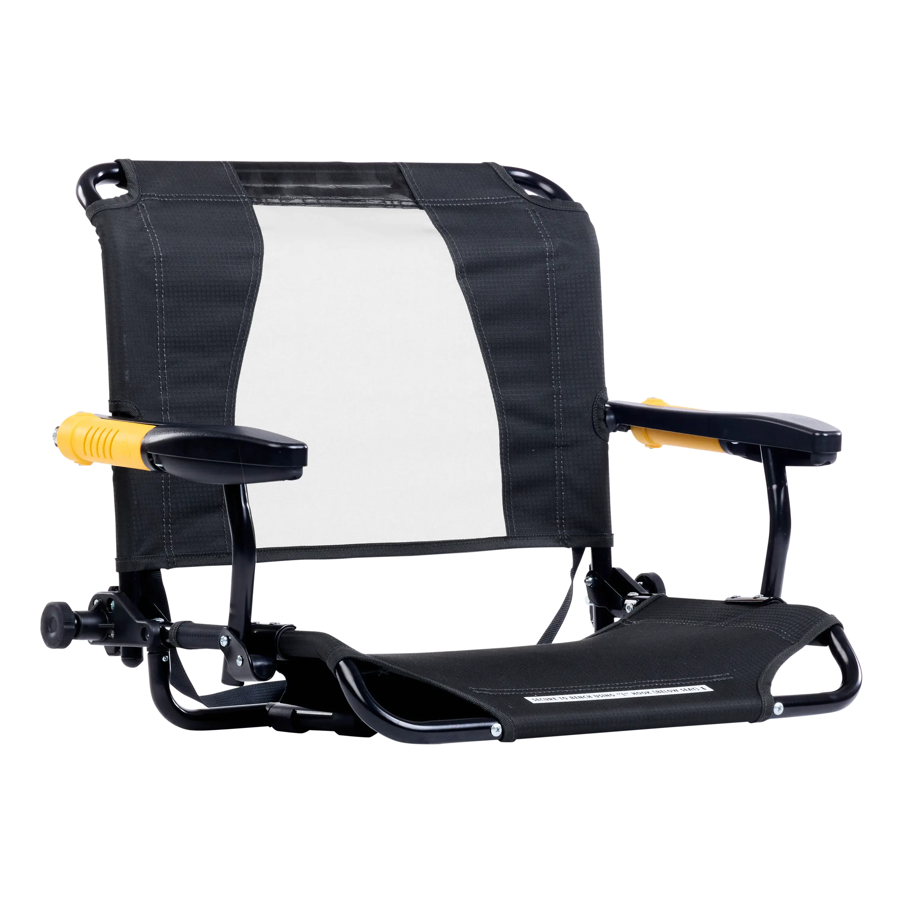 Heavy-Duty Freestyle Stadium Rock-Cliner - Choice 540 - Freestyle Rocker Portable Outdoor Folding Chair - Dark Charcoal