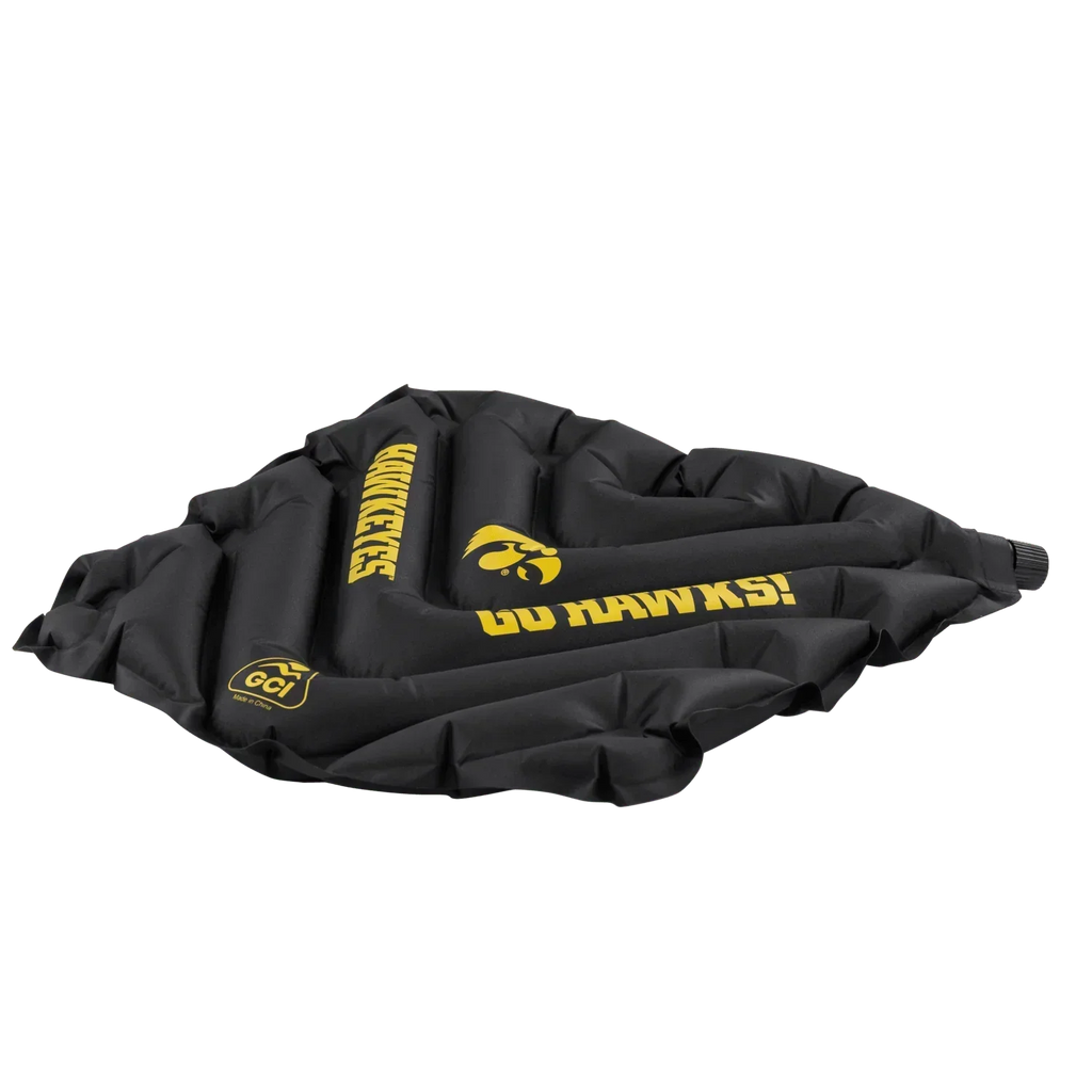 Secure-Hook College V Seat Inflatable Stadium Cushion - Iowa Hawkeyes - Choice 157 - Ergonomic Portable Stadium Seat for Sports Events Detail