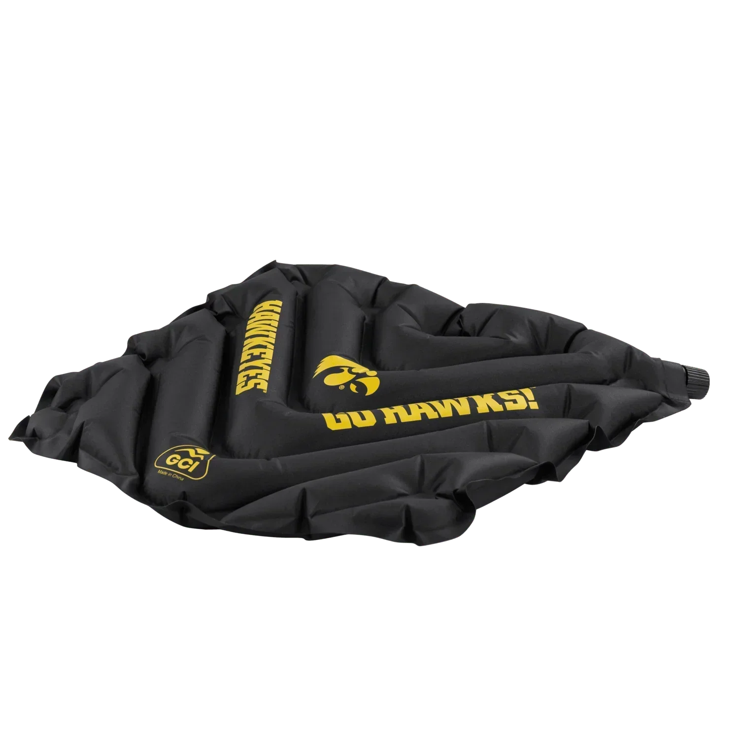 Secure-Hook College V Seat Inflatable Stadium Cushion - Iowa Hawkeyes - Choice 157 - Ergonomic Portable Stadium Seat for Sports Events Detail