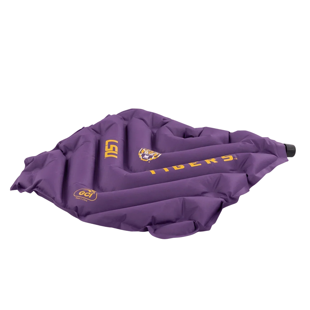 Bleacher-Friendly College V Seat Inflatable Stadium Cushion - LSU Tigers - Choice 762 - Bleacher-Friendly Stadium Chair with Back Support Detail