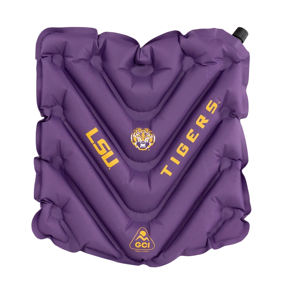 Bleacher-Friendly College V Seat Inflatable Stadium Cushion - LSU Tigers - Choice 762 - Bleacher-Friendly Stadium Chair with Back Support - Default Title