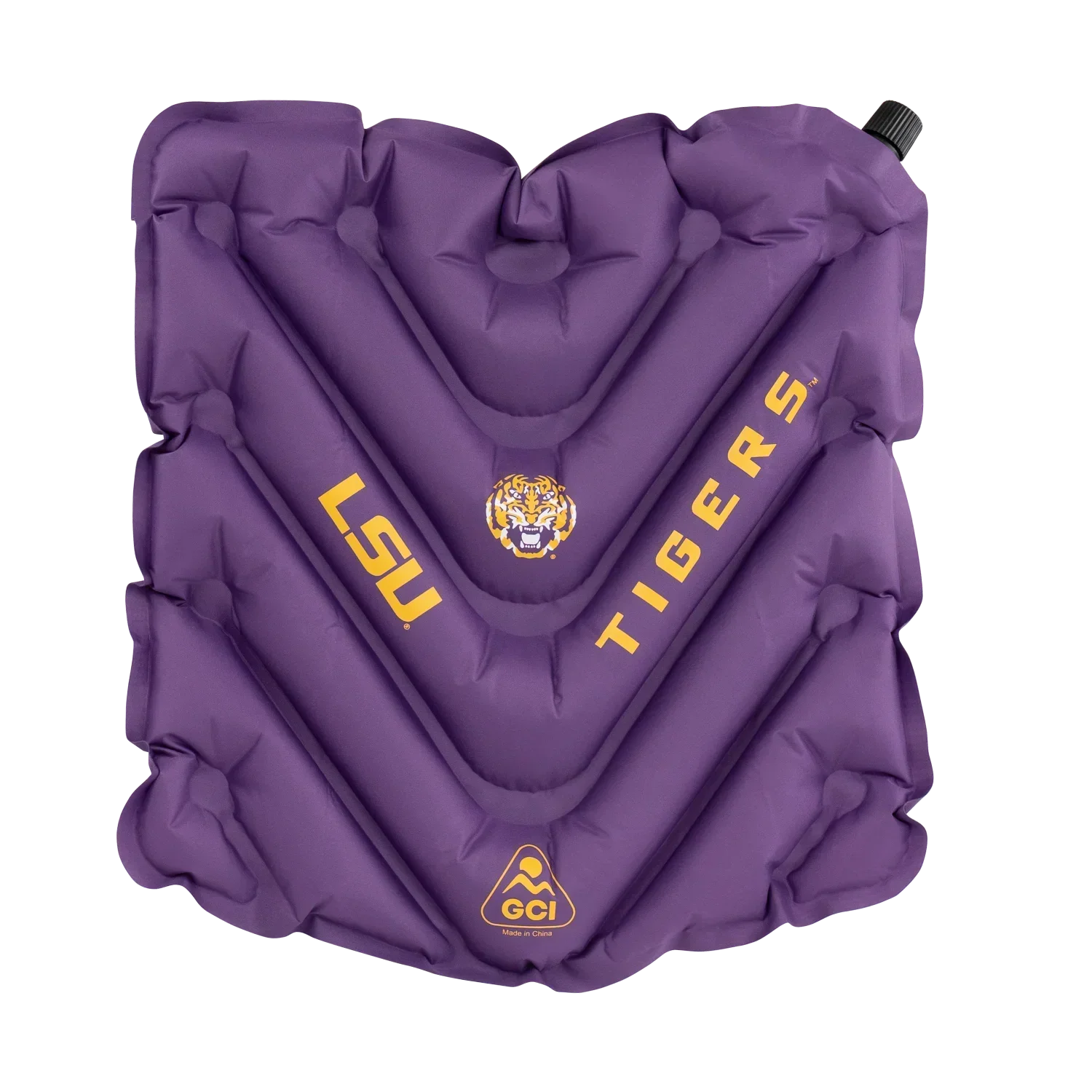 Bleacher-Friendly College V Seat Inflatable Stadium Cushion - LSU Tigers - Choice 762 - Bleacher-Friendly Stadium Chair with Back Support - Default Title