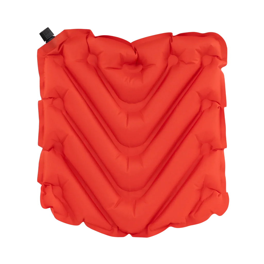 Secure-Hook College V Seat Inflatable Stadium Cushion - Nebraska Cornhuskers - Choice 277 - Grandstand Cushion Seat with Secure Under-Bench Hooks Detail