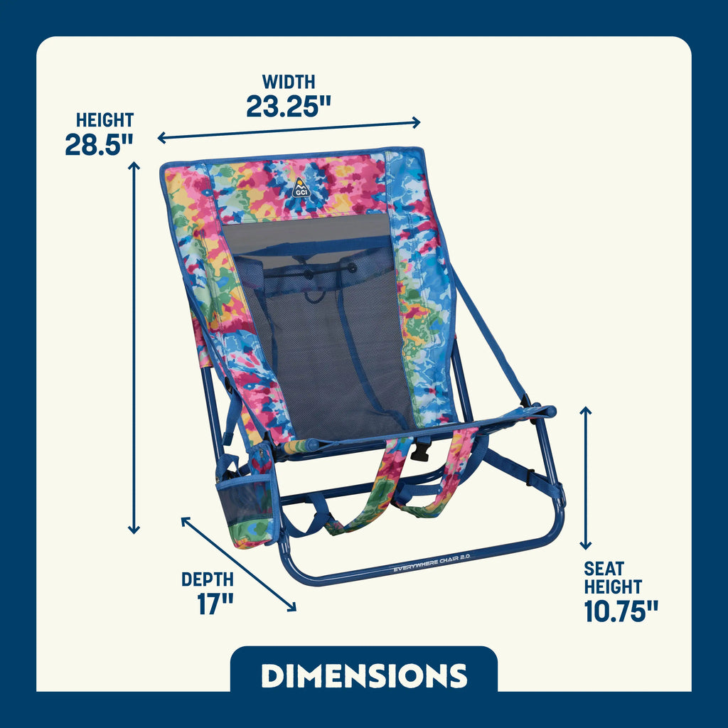Reclining Beach Everywhere Chair 2 - Choice 656 - Portable Heavy-Duty Low Boy Chair for Ocean Side Detail