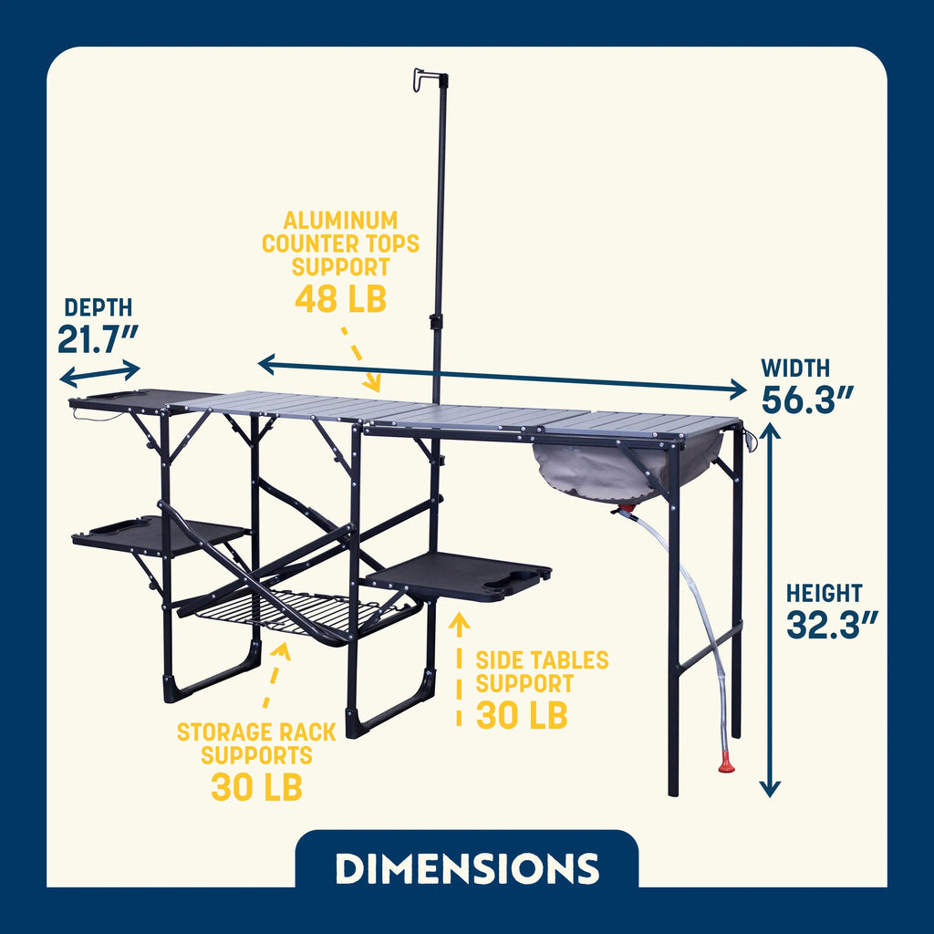 Portable Culinary Master Cook Station - Choice 171 - Multi-Purpose Outdoor Culinary Cooking Set Detail