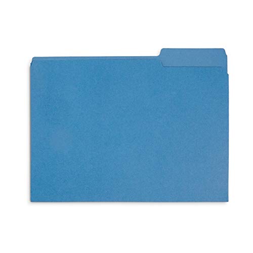 File Folder, 1/3 Cut Tab, Letter Size, Blue, Great for Essentials