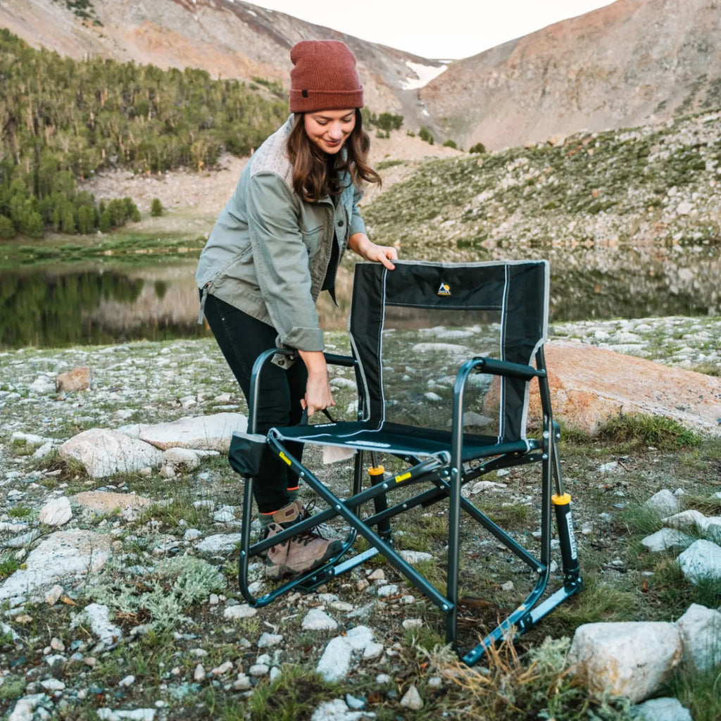Patented Spring-Action Freestyle Rocker - Choice 711 - Freestyle Rocker Portable Outdoor Folding Chair Detail