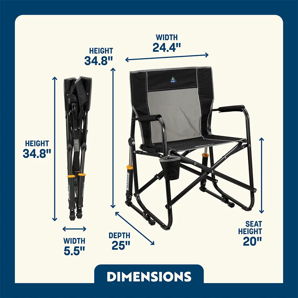 Patented Spring-Action Freestyle Rocker - Choice 711 - Freestyle Rocker Portable Outdoor Folding Chair Detail