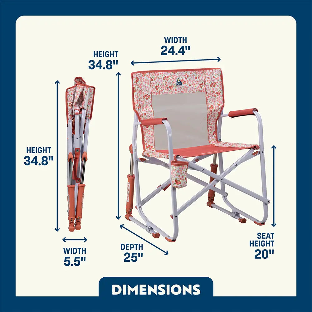 Patented Spring-Action Freestyle Rocker - Choice 711 - Freestyle Rocker Portable Outdoor Folding Chair Detail
