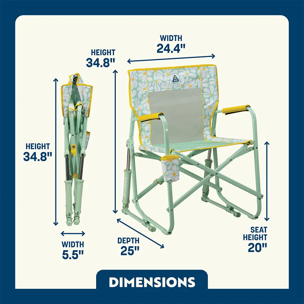 Patented Spring-Action Freestyle Rocker - Choice 711 - Freestyle Rocker Portable Outdoor Folding Chair Detail