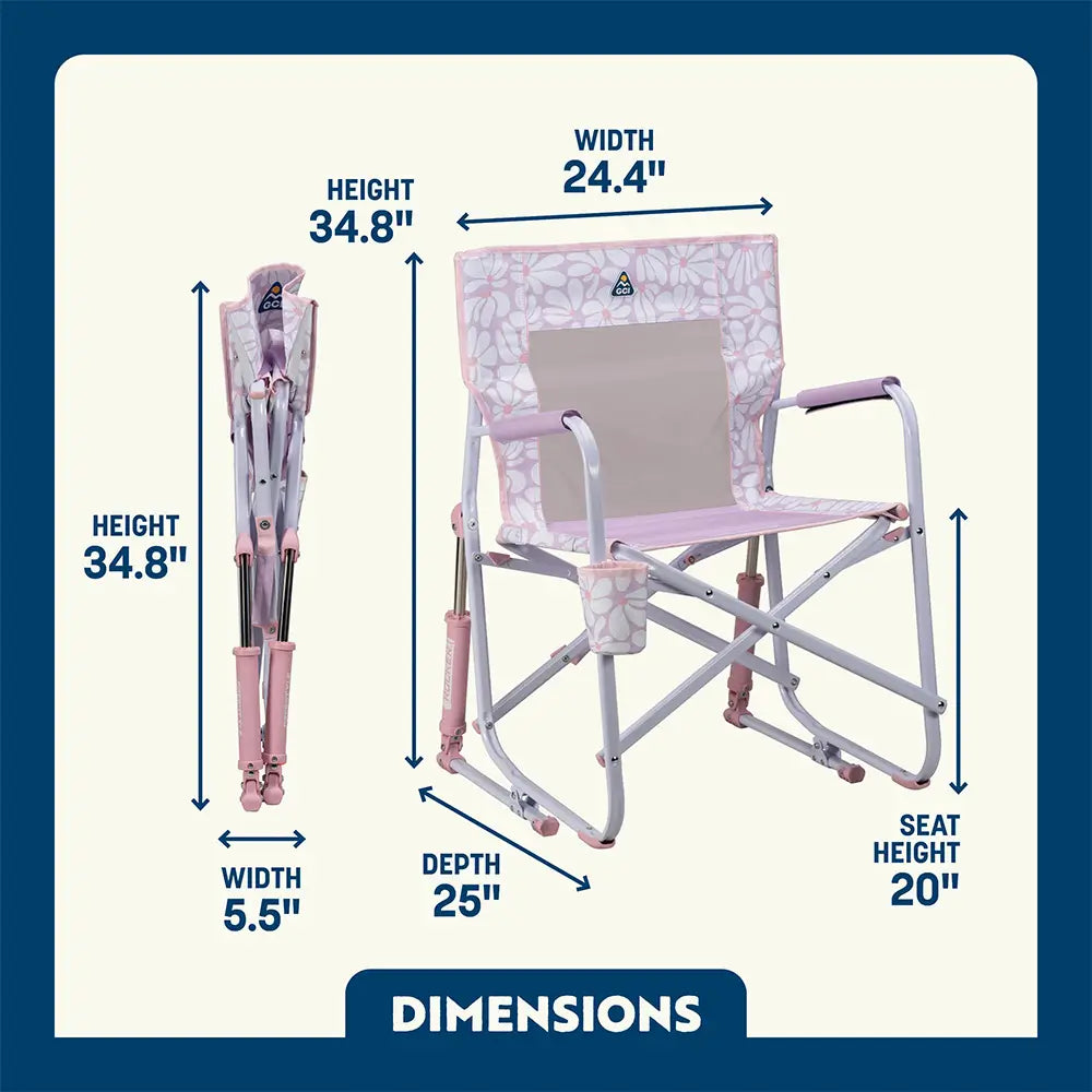 Patented Spring-Action Freestyle Rocker - Choice 711 - Freestyle Rocker Portable Outdoor Folding Chair Detail
