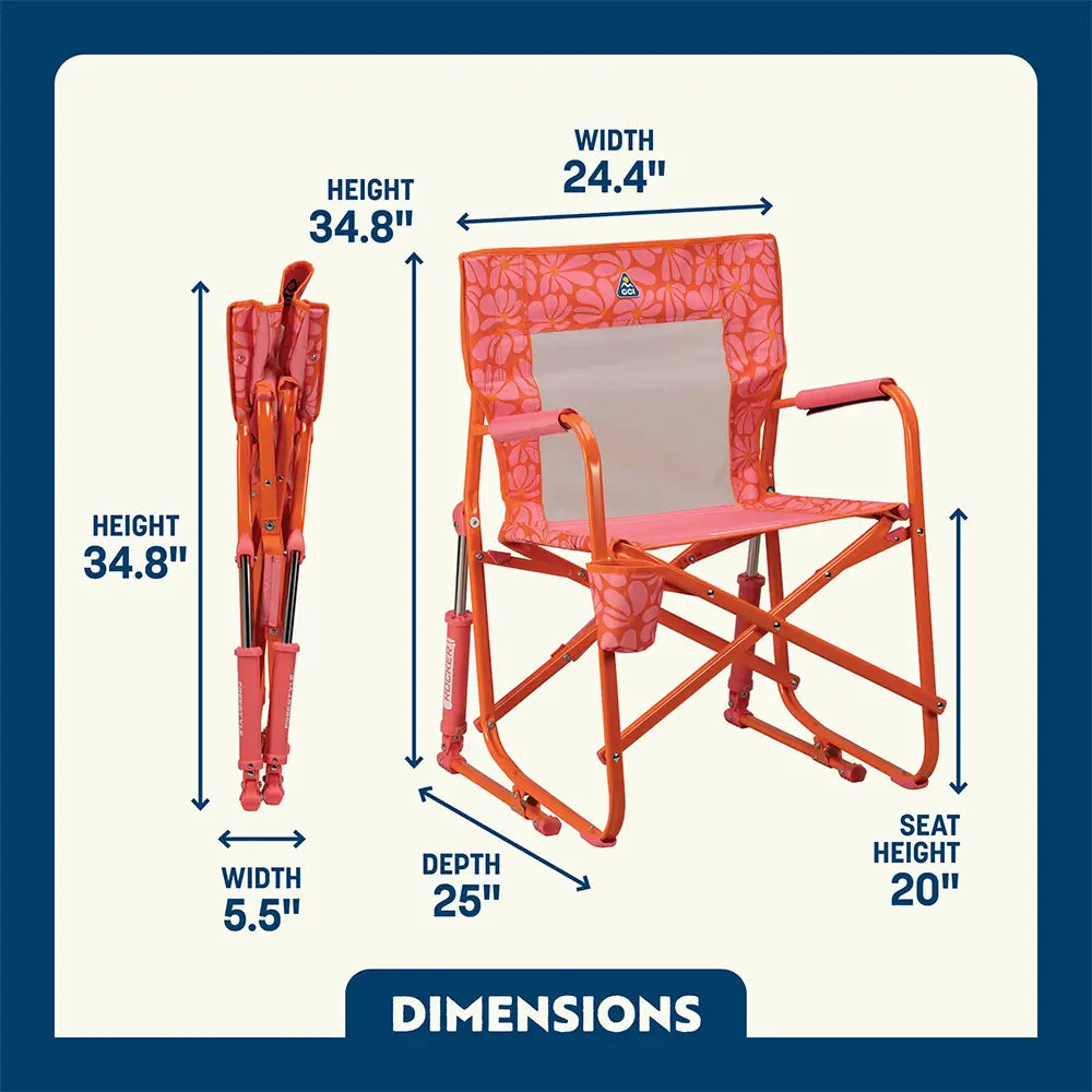 Patented Spring-Action Freestyle Rocker - Choice 711 - Freestyle Rocker Portable Outdoor Folding Chair Detail