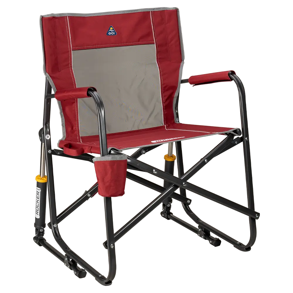 Patented Spring-Action Freestyle Rocker - Choice 711 - Freestyle Rocker Portable Outdoor Folding Chair - Cinnamon
