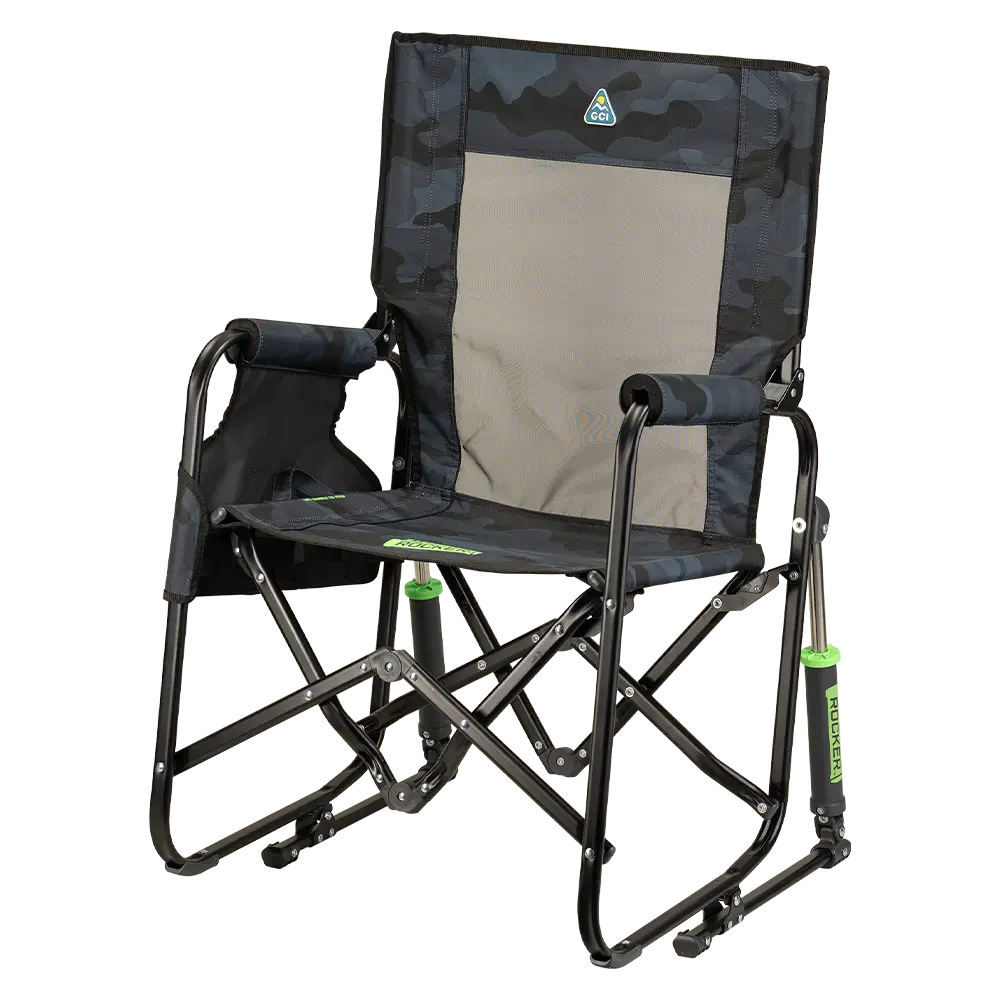 Smooth Motion Stowaway Rocker - Choice 794 - Patented Spring-Action Rocking Chair for Camping Detail