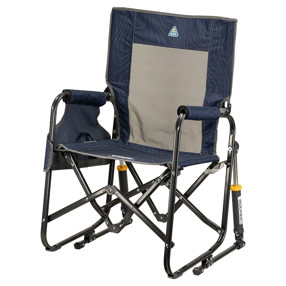 Smooth Motion Stowaway Rocker - Choice 794 - Patented Spring-Action Rocking Chair for Camping Detail