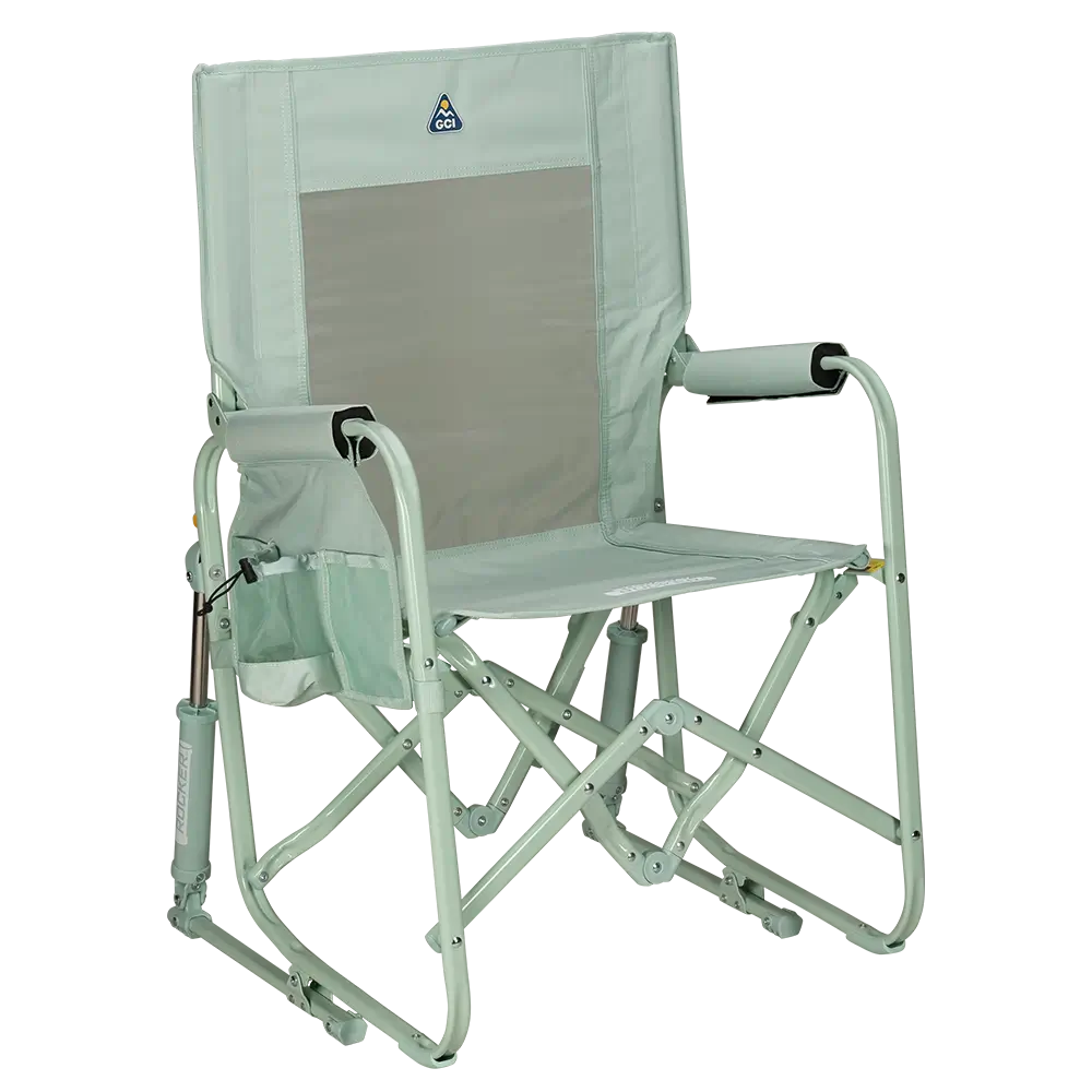 Smooth Motion Stowaway Rocker - Choice 794 - Patented Spring-Action Rocking Chair for Camping - Pastel Green