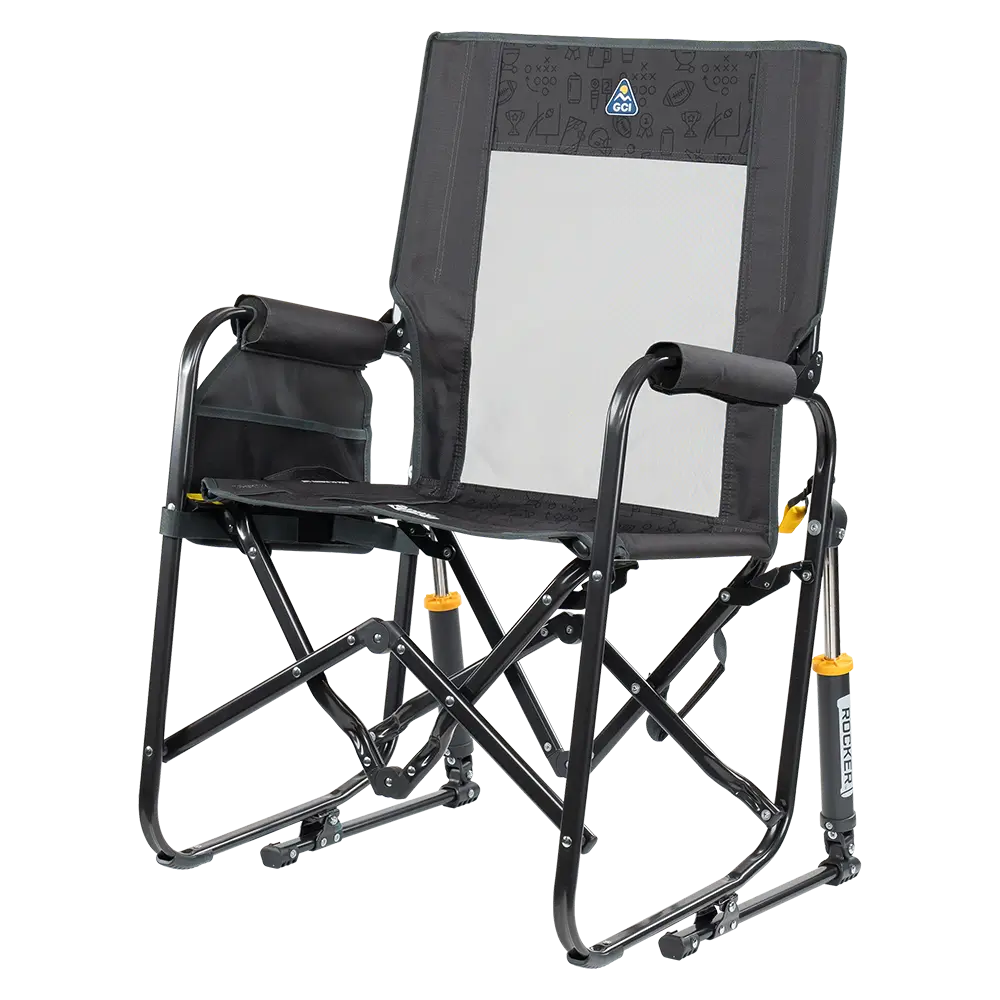 Smooth Motion Stowaway Rocker - Choice 794 - Patented Spring-Action Rocking Chair for Camping Detail