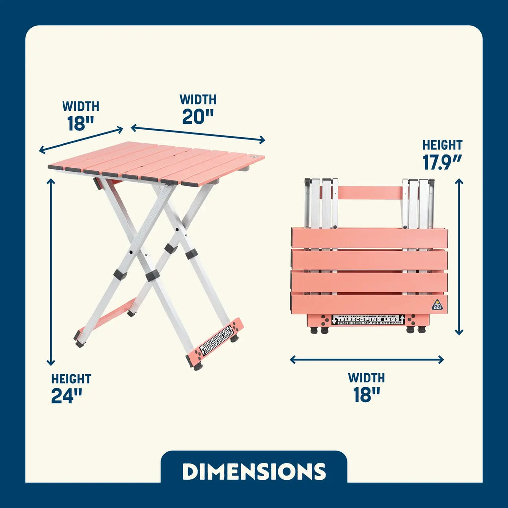 Slim-Fold Compact Camp Table 20 - Choice 513 - Slim-Fold Outdoor Cook Station with Storage Shelves Detail