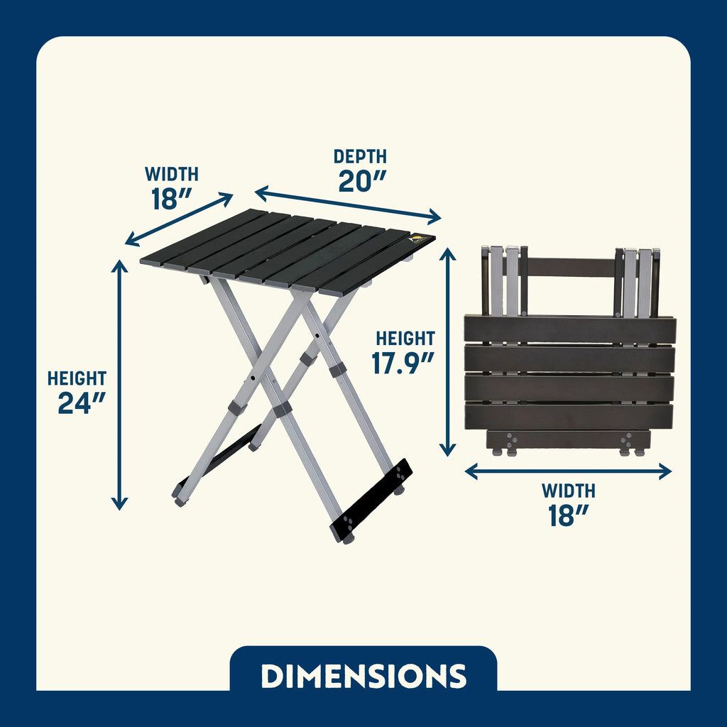 Slim-Fold Compact Camp Table 20 - Choice 513 - Slim-Fold Outdoor Cook Station with Storage Shelves Detail