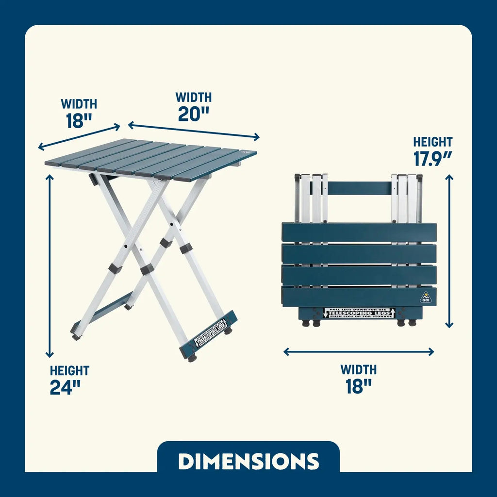 Slim-Fold Compact Camp Table 20 - Choice 513 - Slim-Fold Outdoor Cook Station with Storage Shelves Detail