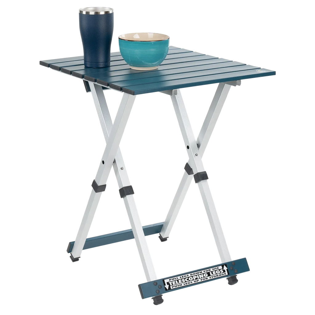 Slim-Fold Compact Camp Table 20 - Choice 513 - Slim-Fold Outdoor Cook Station with Storage Shelves Detail