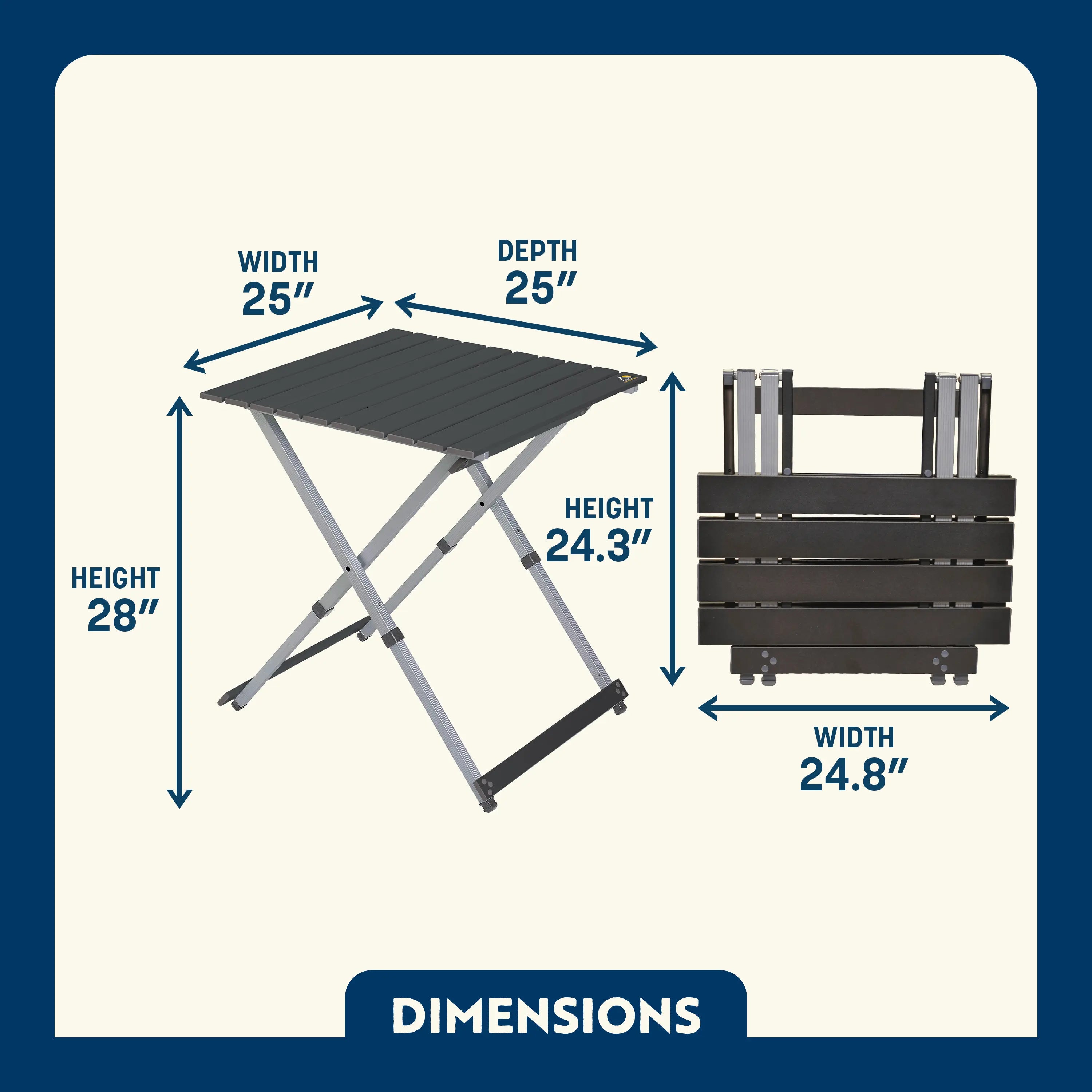 Heavy-Duty Grilling Compact Camp Table 25 - Choice 214 - Portable Camping Table with Heat-Resistant Countertop Detail