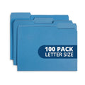 File Folder, 1/3 Cut Tab, Letter Size, Blue, Great for Essentials