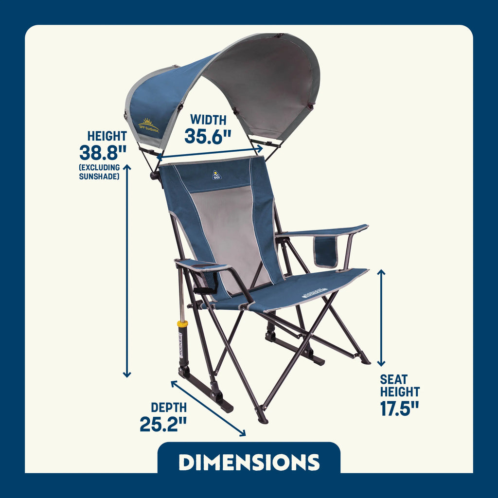 Heavy-Duty Freestyle SunShade Rocker - Choice 550 - Heavy-Duty Kickback Rocker with Beverage Holder Detail