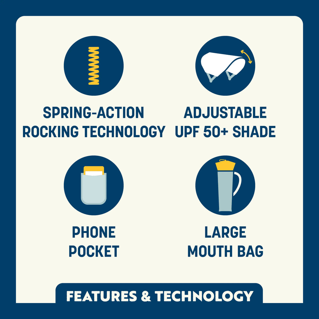 Heavy-Duty Freestyle SunShade Rocker - Choice 550 - Heavy-Duty Kickback Rocker with Beverage Holder Detail