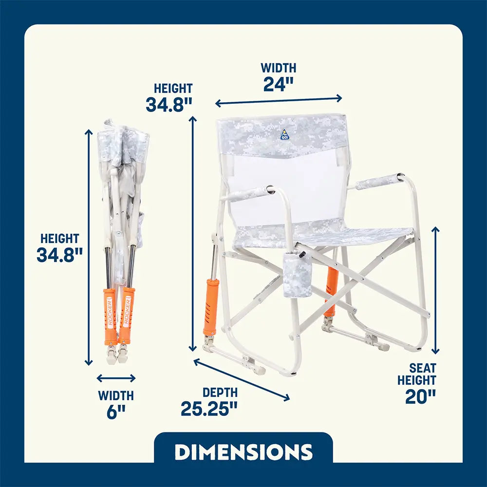 Smooth Motion Freestyle Rocker Elite - Choice 460 - Patented Spring-Action Rocking Chair for Camping Detail
