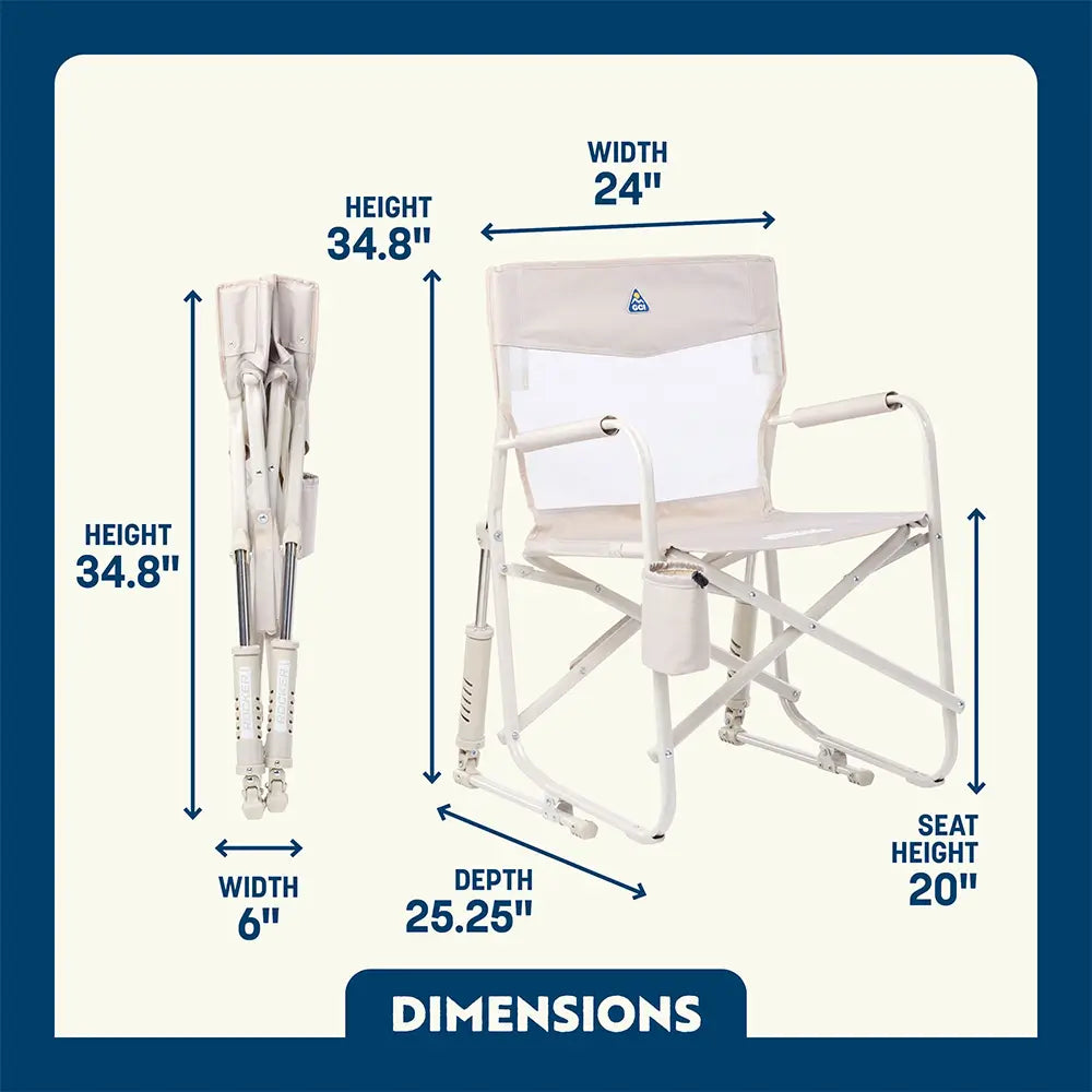 Smooth Motion Freestyle Rocker Elite - Choice 460 - Patented Spring-Action Rocking Chair for Camping Detail
