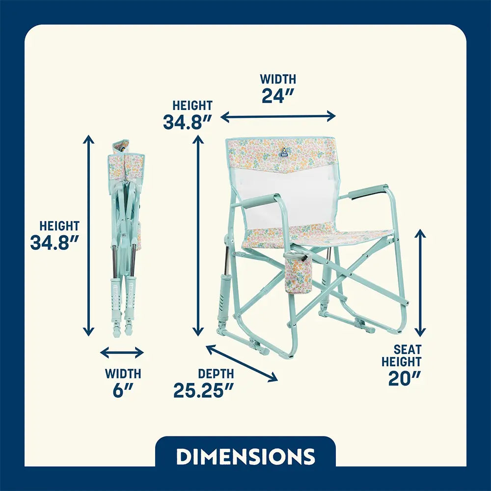 Smooth Motion Freestyle Rocker Elite - Choice 460 - Patented Spring-Action Rocking Chair for Camping Detail