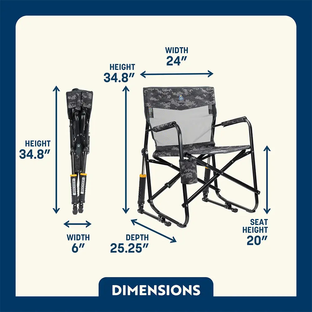 Smooth Motion Freestyle Rocker Elite - Choice 460 - Patented Spring-Action Rocking Chair for Camping Detail