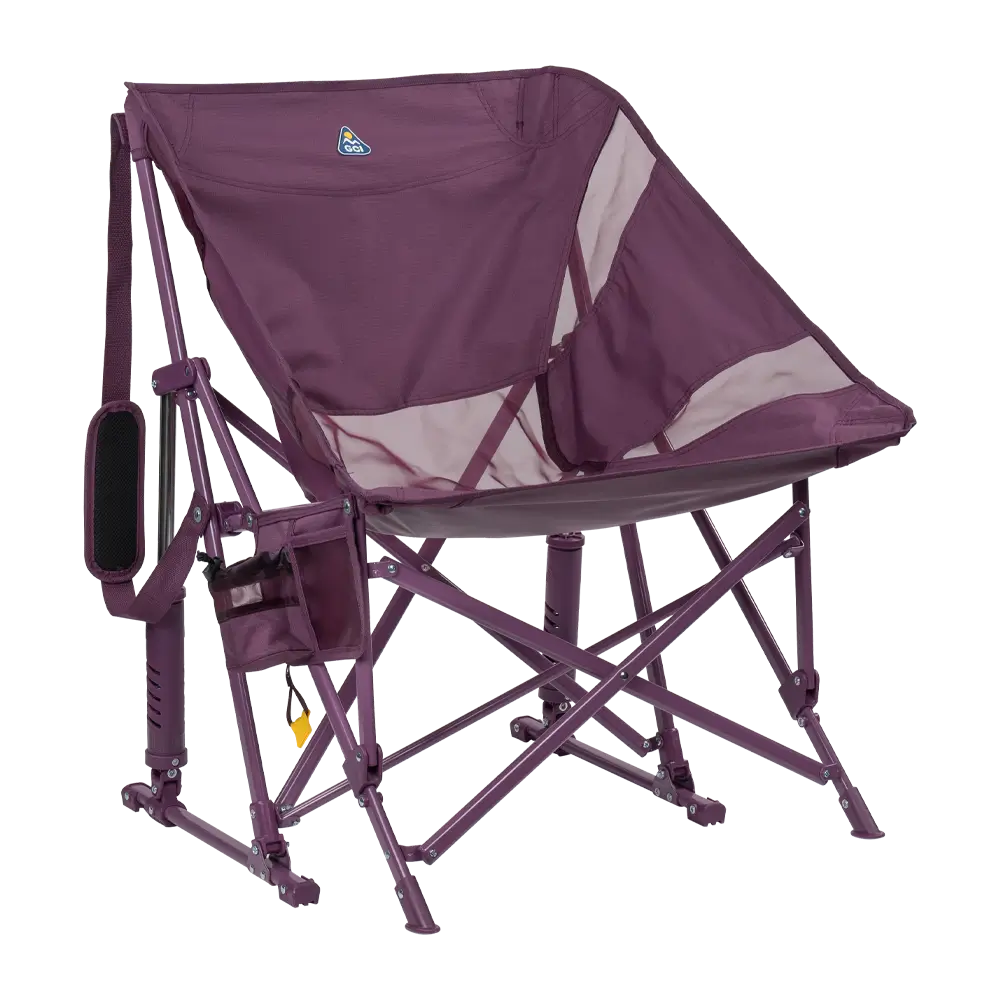Luxury Camp Pod Rocker Elite - Choice 832 - Patented Spring-Action Rocking Chair for Camping - Pastel Amethyst