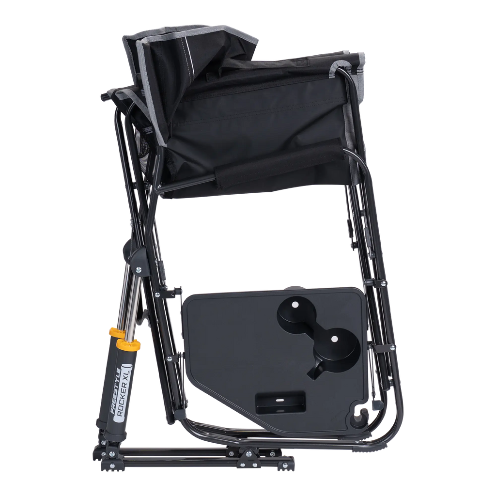 Premium All-Weather Freestyle Rocker XL with Side Table - Choice 836 - Heavy-Duty Kickback Rocker with Beverage Holder Detail