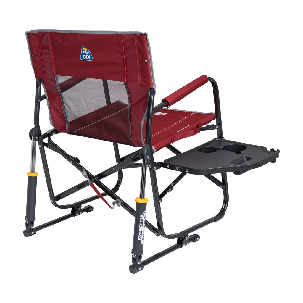Premium All-Weather Freestyle Rocker XL with Side Table - Choice 836 - Heavy-Duty Kickback Rocker with Beverage Holder Detail