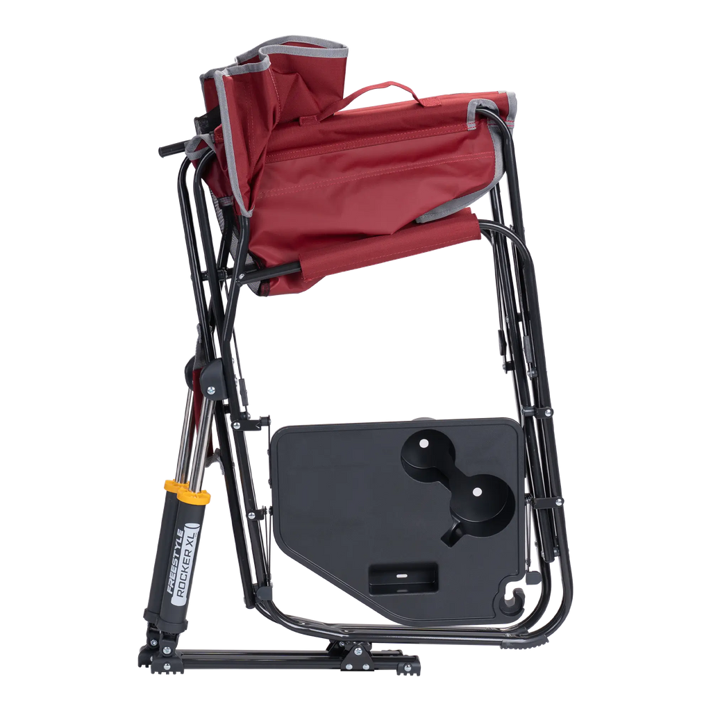Premium All-Weather Freestyle Rocker XL with Side Table - Choice 836 - Heavy-Duty Kickback Rocker with Beverage Holder Detail
