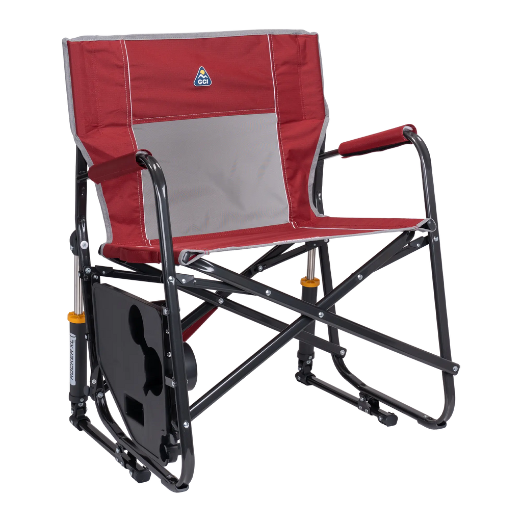 Premium All-Weather Freestyle Rocker XL with Side Table - Choice 836 - Heavy-Duty Kickback Rocker with Beverage Holder Detail