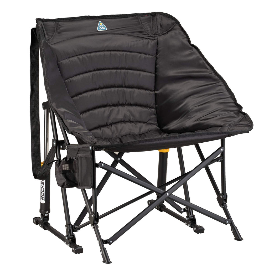 Heavy-Duty Freestyle Puff Rocker - Choice 731 - RoadTrip Rocker Smooth Motion Camp Chair - Black