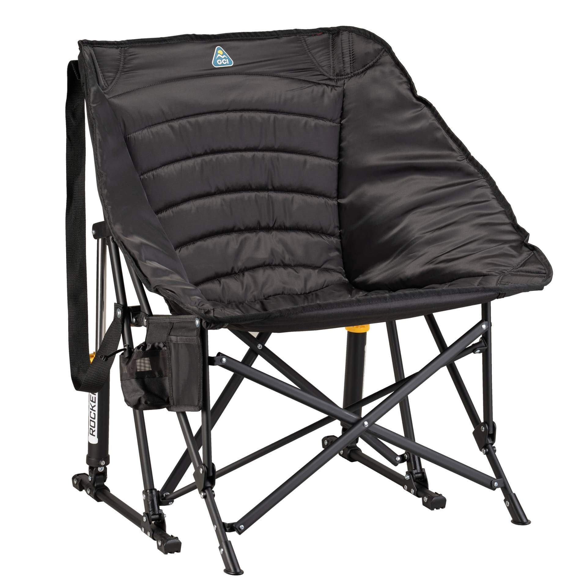 Heavy-Duty Freestyle Puff Rocker - Choice 731 - RoadTrip Rocker Smooth Motion Camp Chair - Black