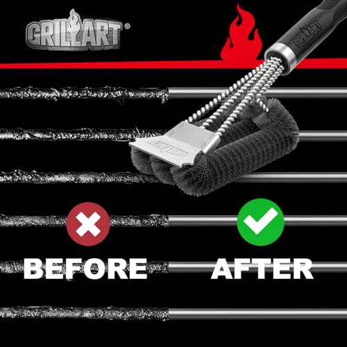 Smart Home GRILLART Grill Brush and Scraper, Extra Strong for Daily Use
