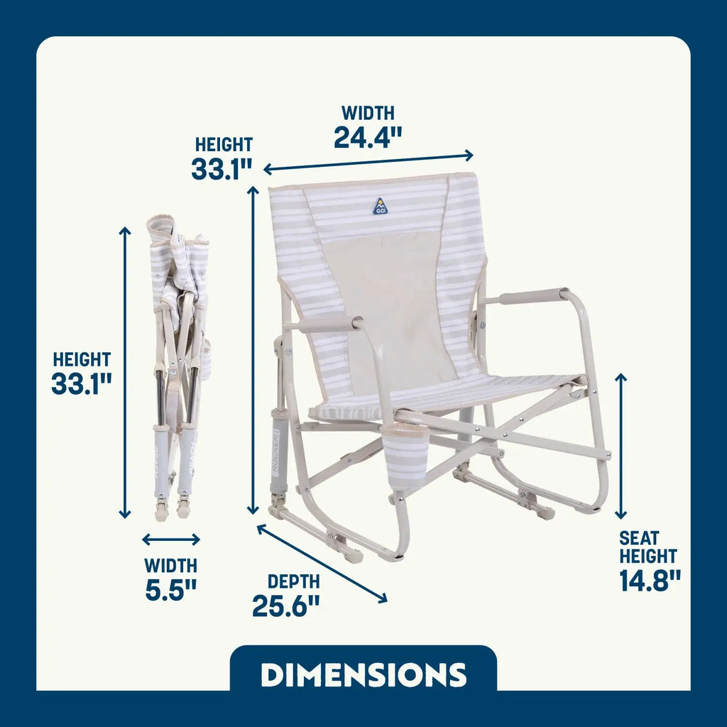 Heavy-Duty Freestyle Beach Rocker - Choice 712 - Freestyle Rocker Portable Outdoor Folding Chair Detail