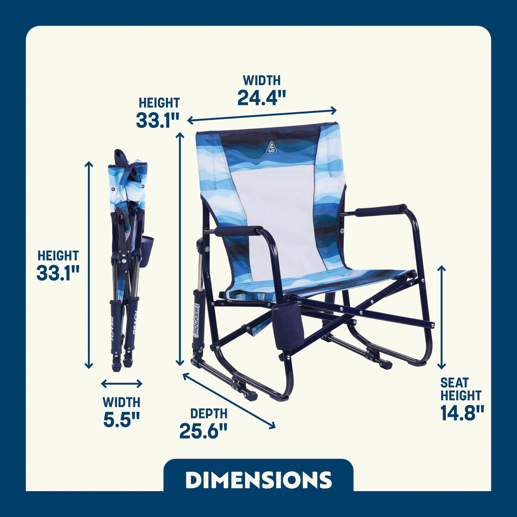 Heavy-Duty Freestyle Beach Rocker - Choice 712 - Freestyle Rocker Portable Outdoor Folding Chair Detail
