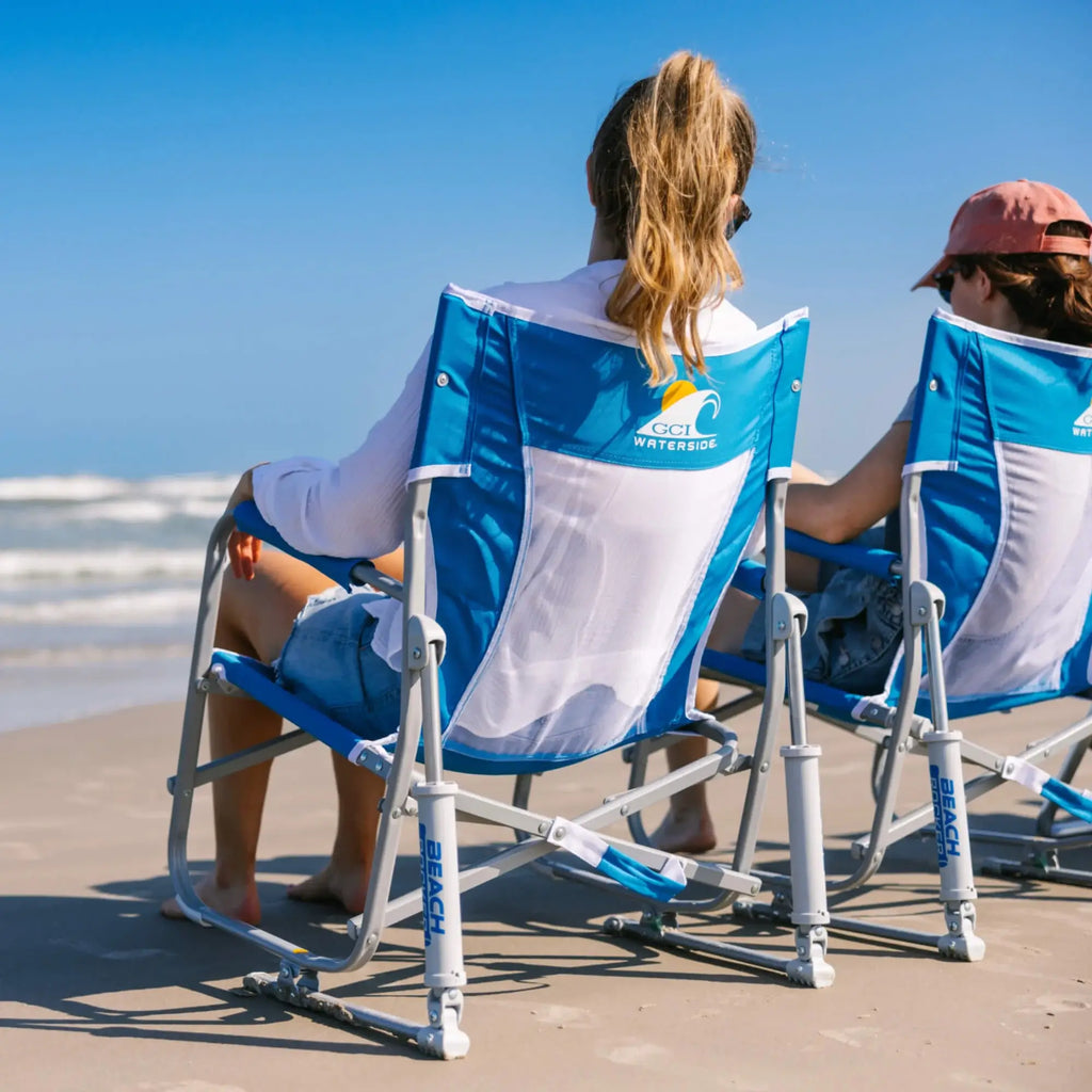 Luxury Camp Beach Rocker Bundle - Choice 773 - Patented Spring-Action Rocking Chair for Camping Detail