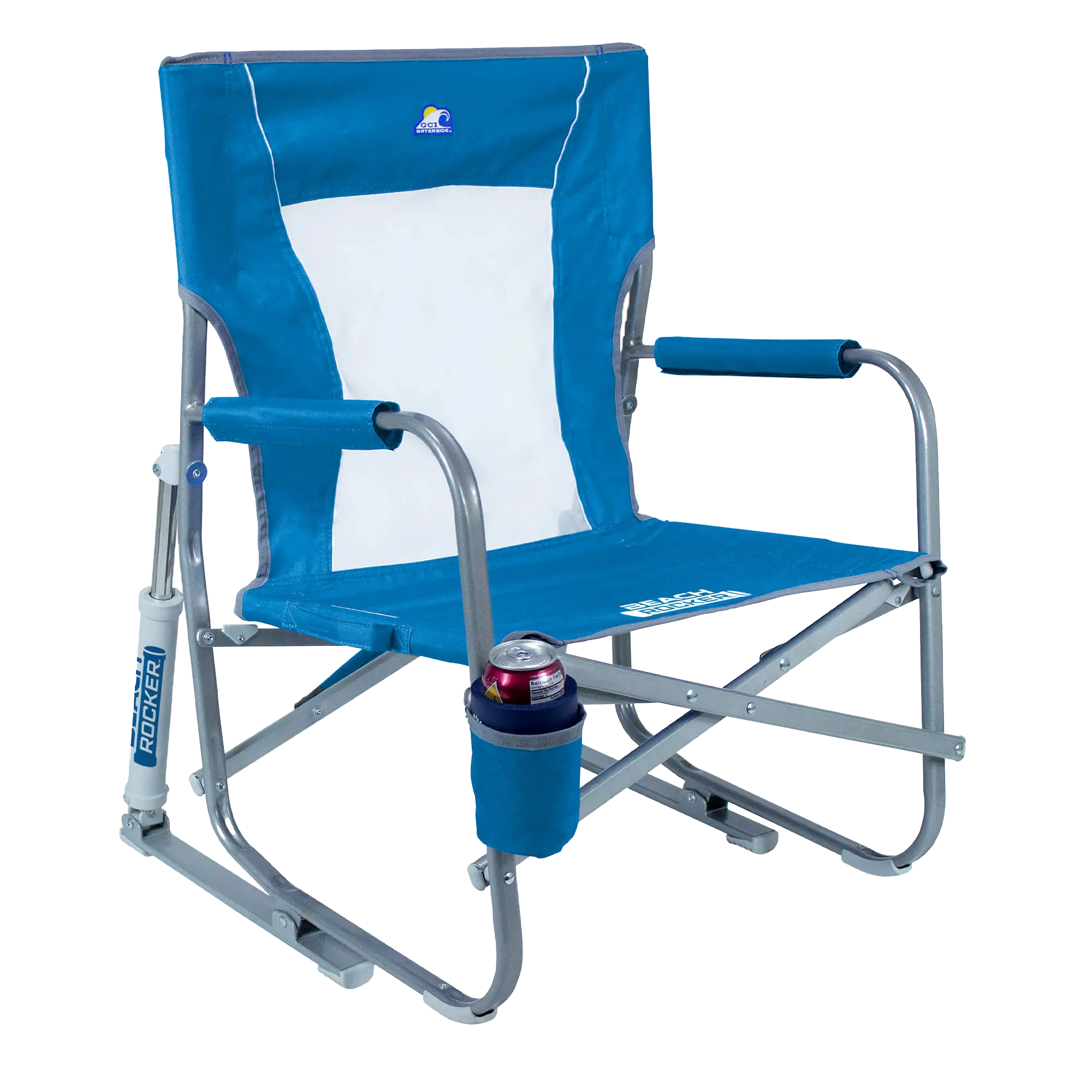 Luxury Camp Beach Rocker Bundle - Choice 773 - Patented Spring-Action Rocking Chair for Camping Detail