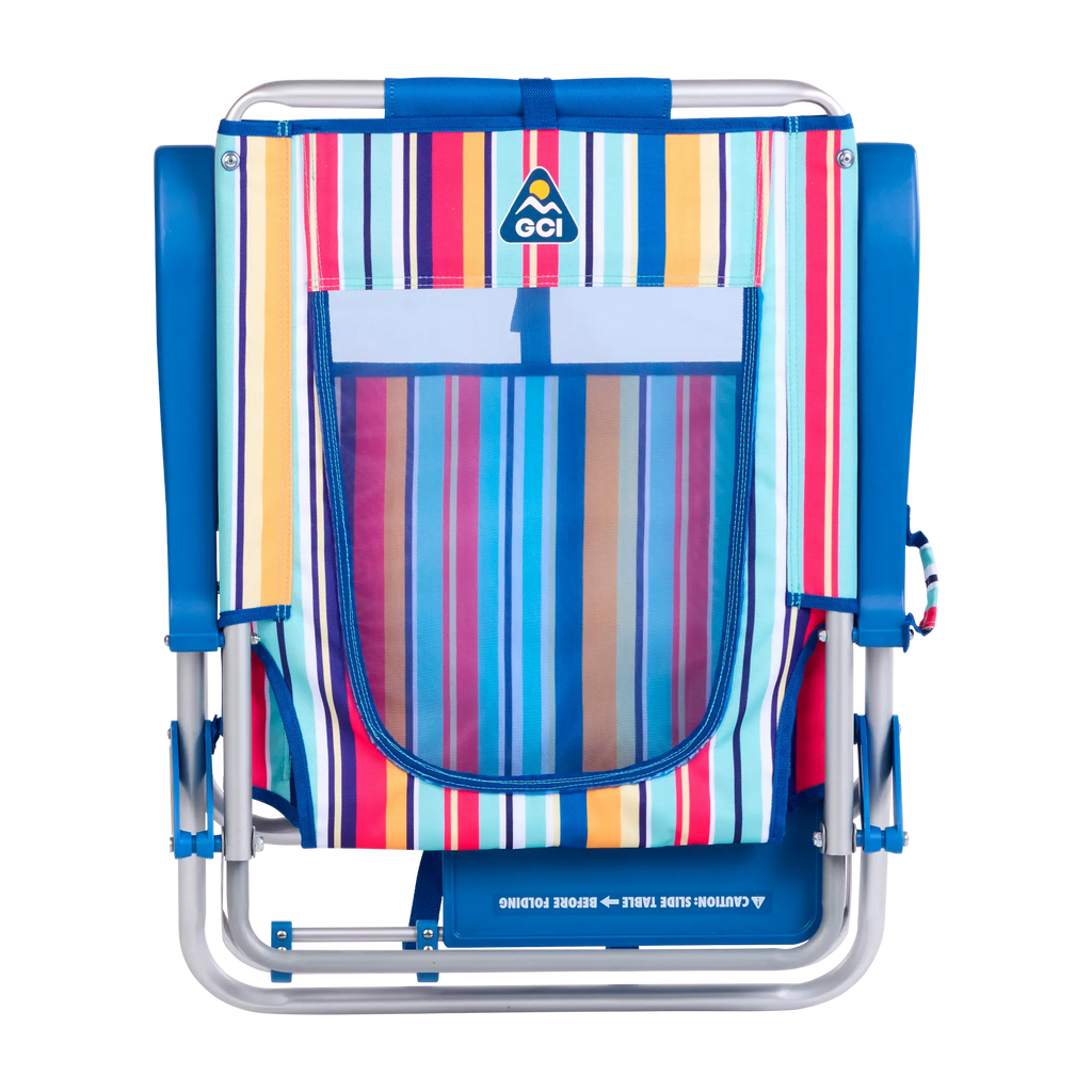 Backpack Travel Big Surf with Slide Table - Choice 334 - Multi-Position Outdoor Beach Chair with Pillow Detail