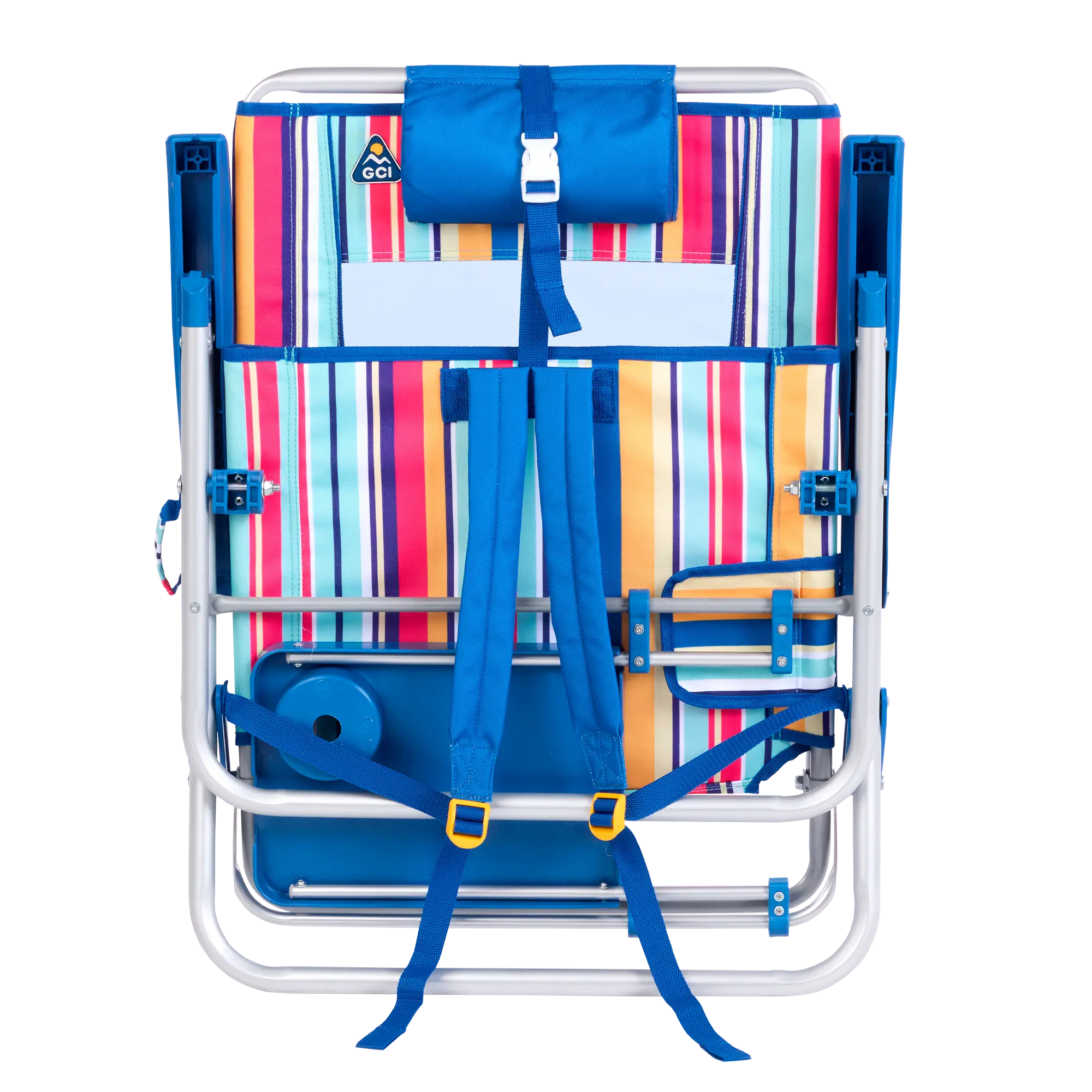 Backpack Travel Big Surf with Slide Table - Choice 334 - Multi-Position Outdoor Beach Chair with Pillow Detail